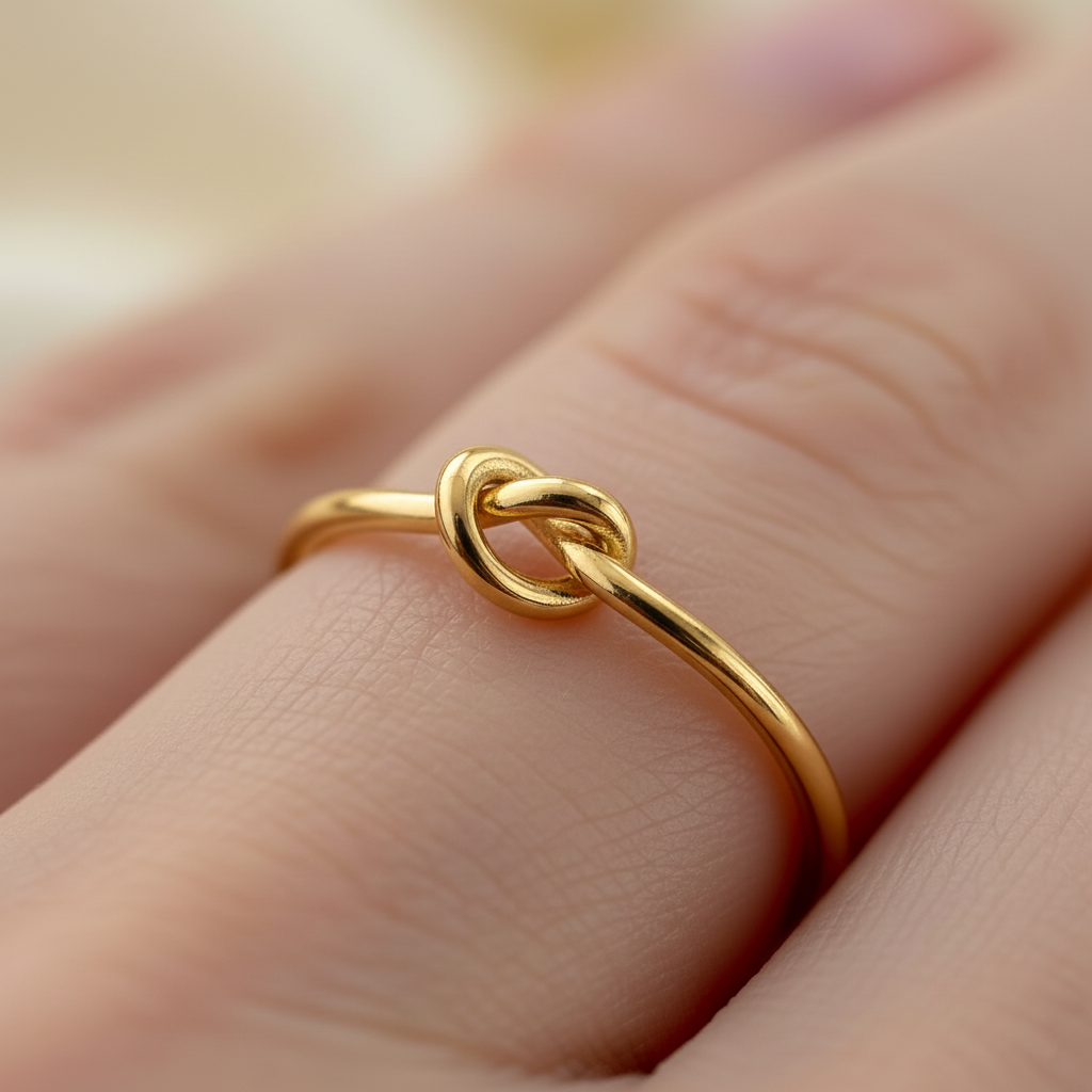 Brehn | Zierliches Herz Knoten Bond Ring