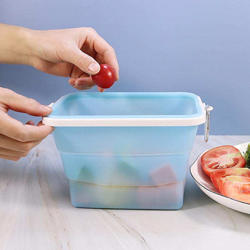 Faltbare Silikon-Aufbewahrungsbox für Lebensmittel