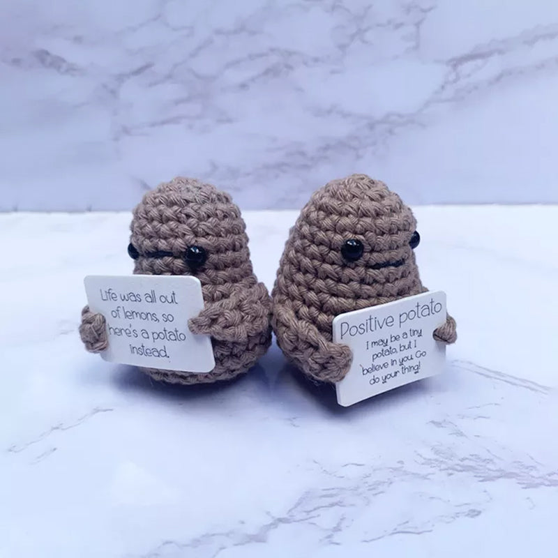 Lustiges Geschenk - Gestrickte positive Kartoffel | Brehn