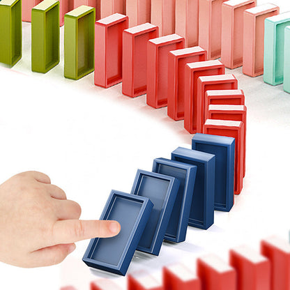 Brehn | Domino-Zug-Baustein-Set, das Baustein-Spielzeug zusammenbaut
