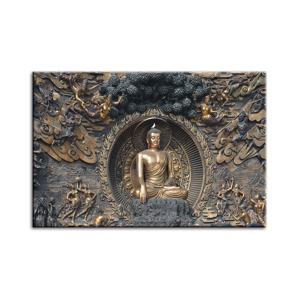 Mahavira Friedlich - Leinwand Wandkunst Gemälde