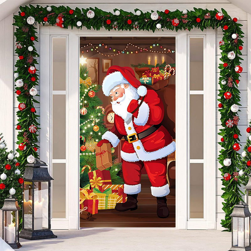Brehn | Weihnachts Tür Banner, Weihnachtsmann Türabdeckung Feiertagsdekoration
