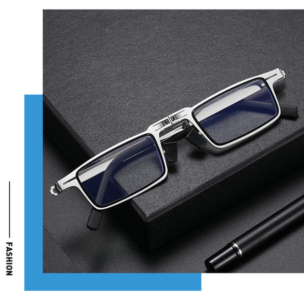 Blaulichtfilternde, schraubenlose, faltbare Lesebrille