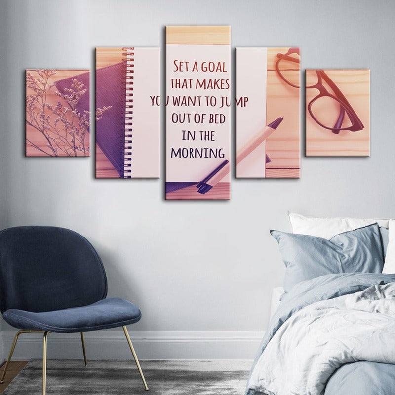 5-teiliges inspirierendes Kunstwerk - Leinwand Wandkunst Gemälde