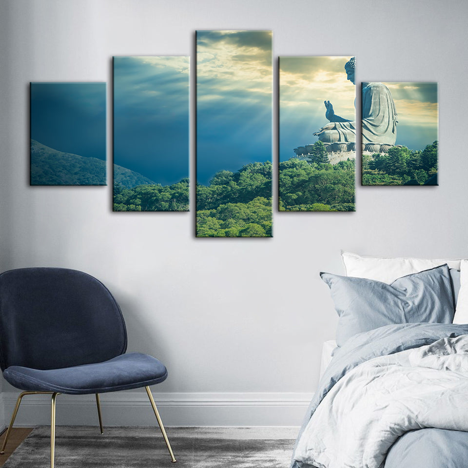 Secret Sky 5-teiliges Leinwandbild