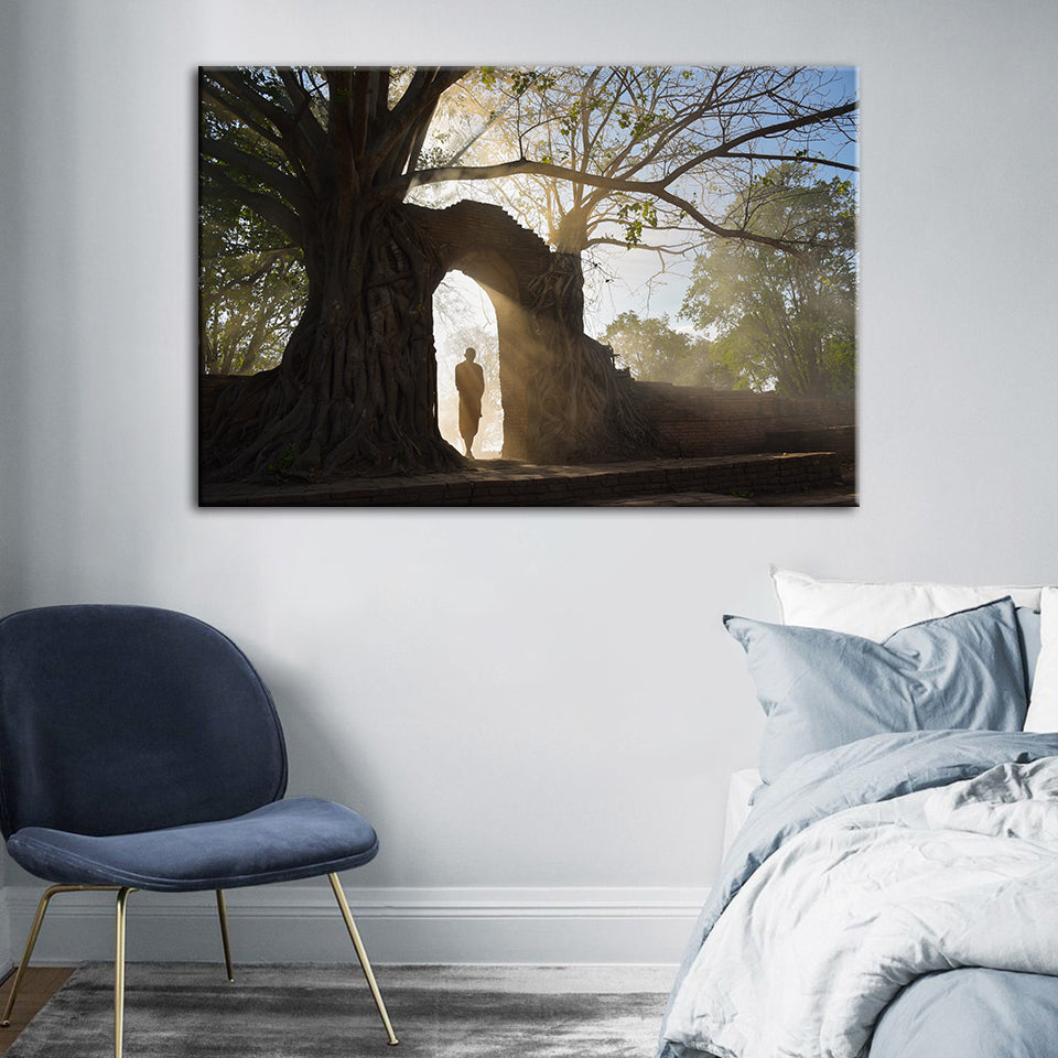 Lone Man Nature - Leinwand Wandkunst Malerei