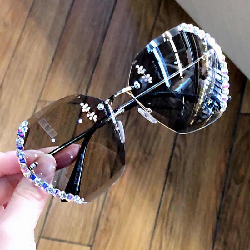 Randlose Sonnenbrille mit Kristall | Brehn
