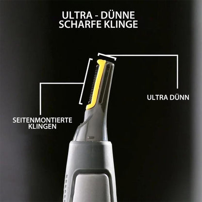 Brehn | Ultradünner Präzisionstrimmer | Mikro-Oszillations-Klingen | Titan-Edelstahl-Technologie | Integrierte LED-Ausleuchtung | Ergonomisches Design