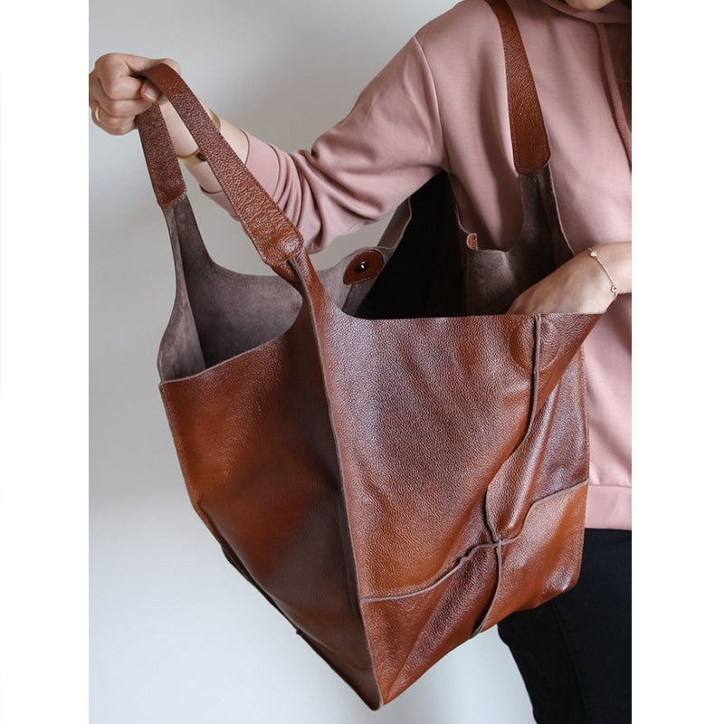 Übergroße Leder-Wochenendtaschen