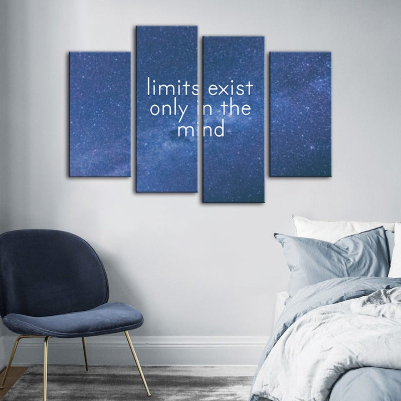 4-teilige Galaxy Motivation - Leinwand Wandkunst Malerei