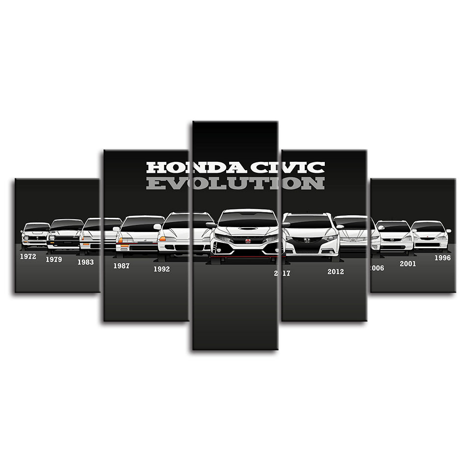 Honda Civic Evolution - Leinwand Wandkunst Gemälde