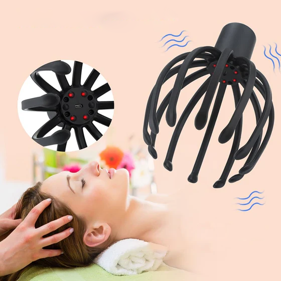 Kopfmassagegerät mit Oktopus-Motiv