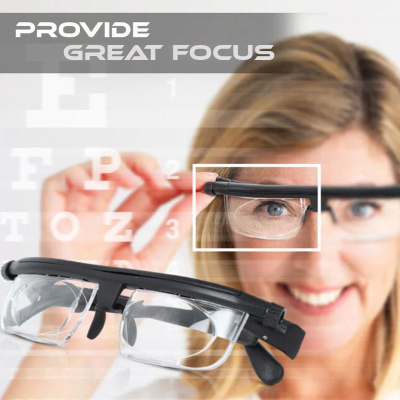VisionShift Brille mit verstellbarem Fokus