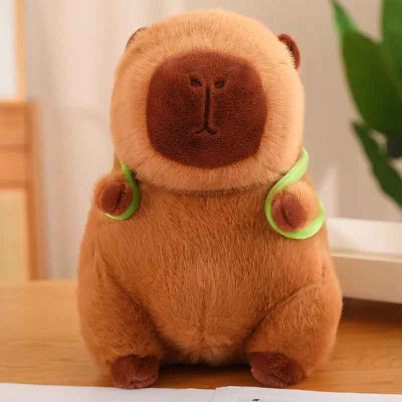 Brehn | Weiche Capybara mit praktischen Schildkrötenrucksack