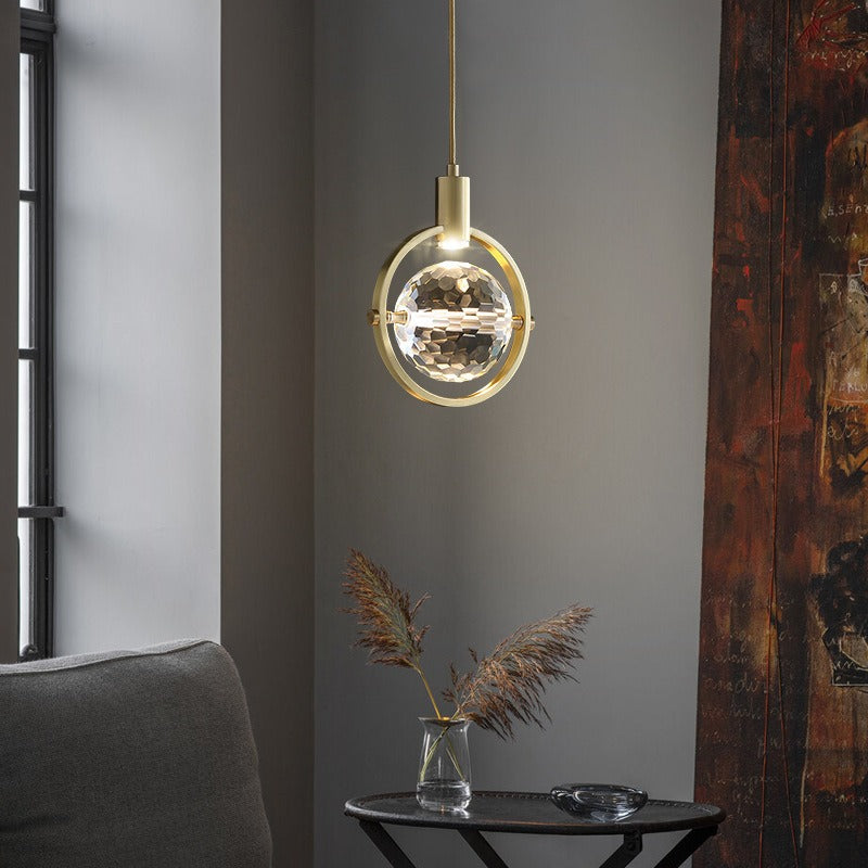 Brehn | CrystalChic Pendelleuchte - Ringförmige LED-Deckenlampe mit funkelneden Kristallen