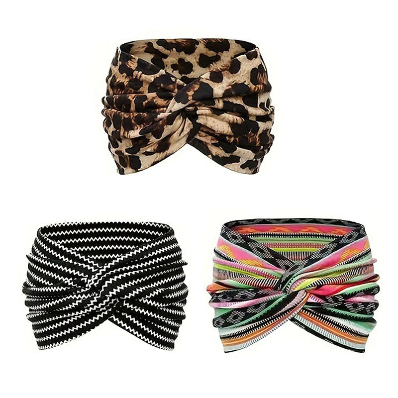 Brehn | Vintage-Stil Breites Batik-Haarband