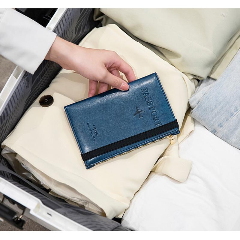 Herren Reisepass-Geldbörse aus Leder mit RFID-Blockierung | Brehn