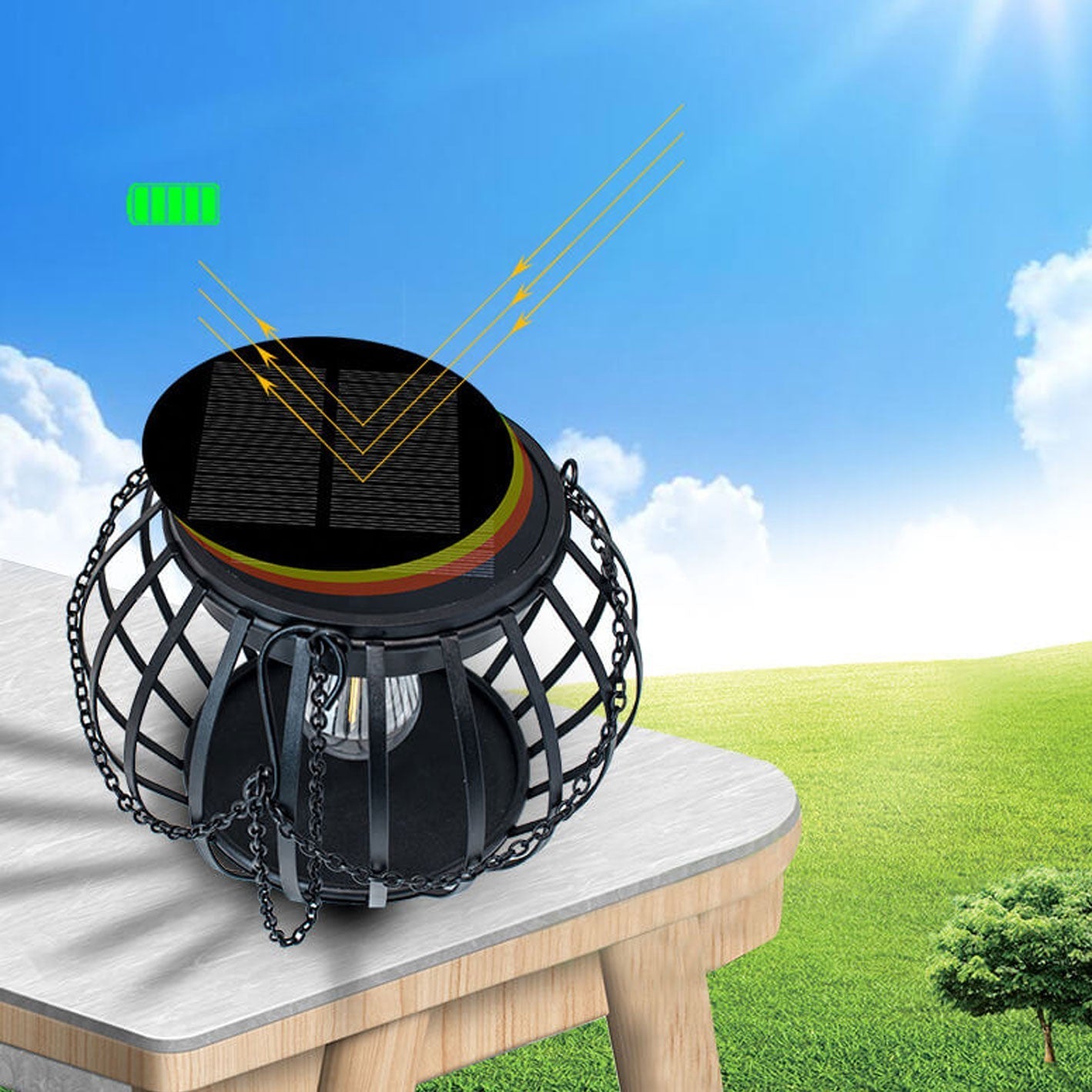 Solar Kürbis Laterne Design LED Außen Hängende Dekorative Licht | Brehn