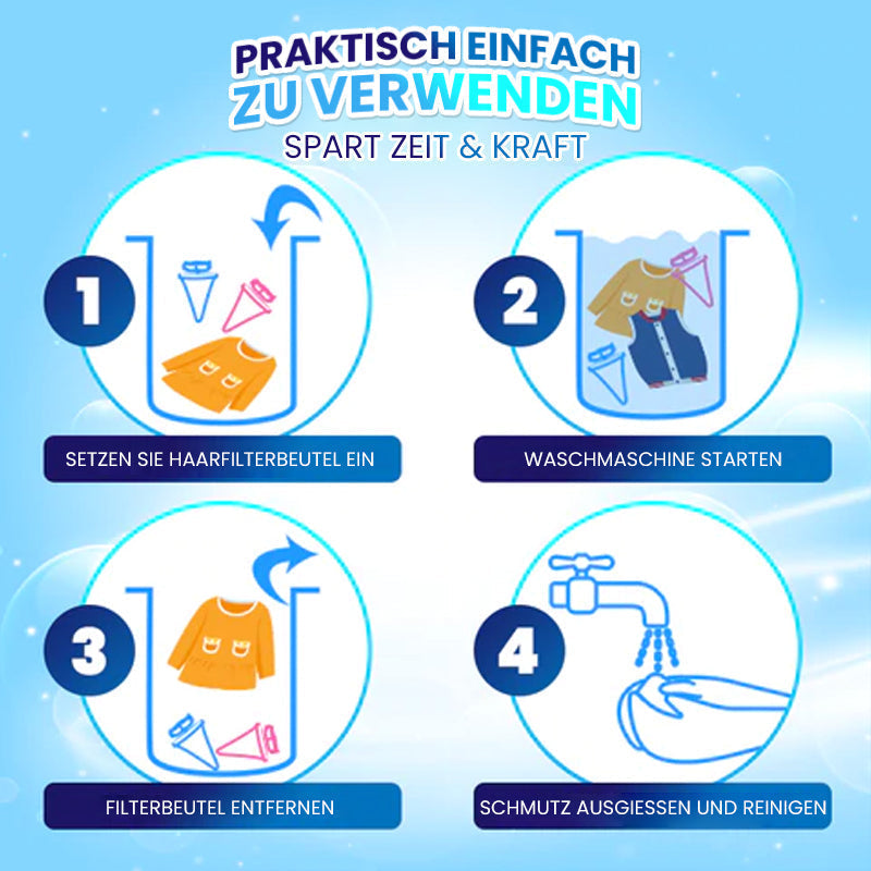 Brehn | Waschmaschinen Netzbeutel Haar Filter
