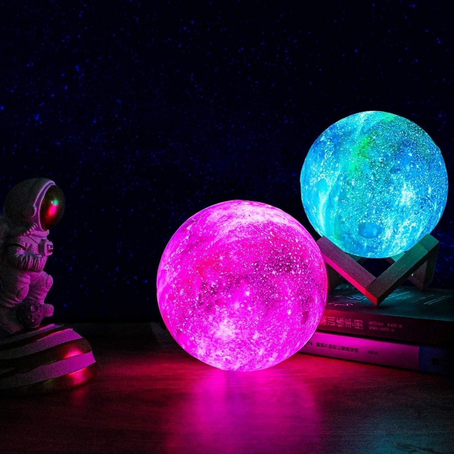 Brehn | Lampe - Traumhafte Sterne Nachtlampe mit wiederaufladbaren Touch-Controller