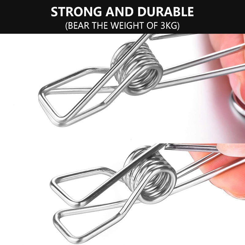 Brehn | Stainless Steel Metal Long Tail Clip (6 pcs/set)
