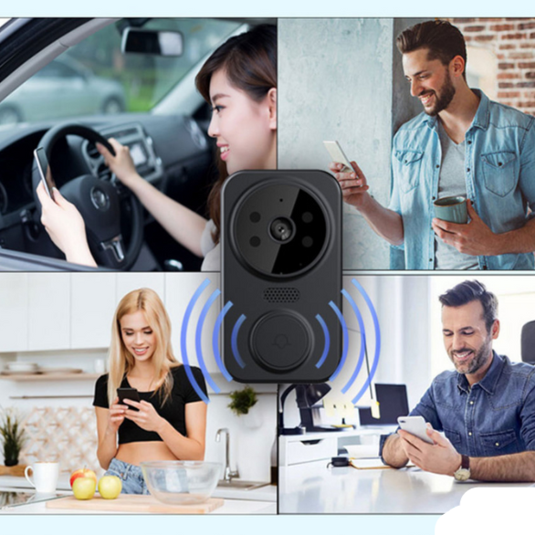 Noctiq Smart WLAN Video-Türgong - HD-Kamera, Nachtsicht, Bewegungssensor | Brehn
