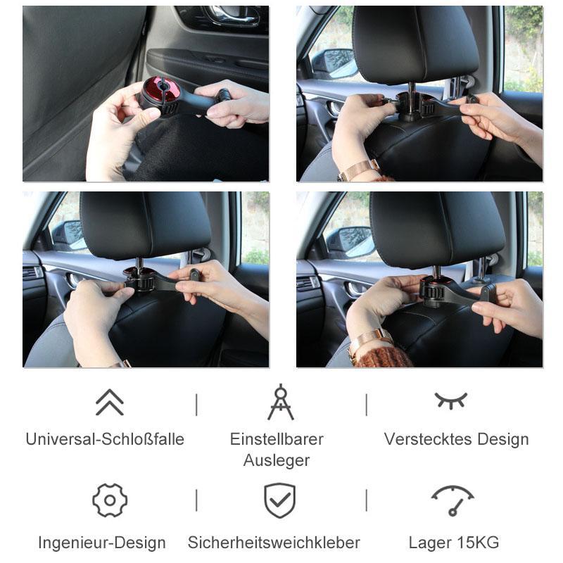 Brehn | Heckhaken für Autositze mit Handyhalterung