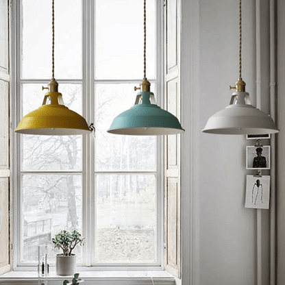 Brehn | Vintage Pastellpendelleuchte - Metallische Eleganz - Sanfte Atmosphäre
