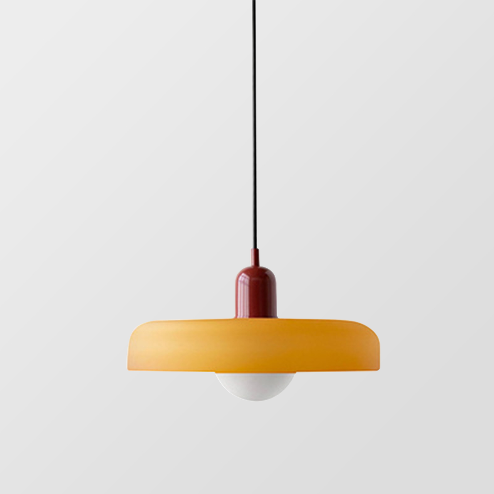 Farbenfrohe Bauhaus-Style Pendelleuchte - StiloGlas | Brehn
