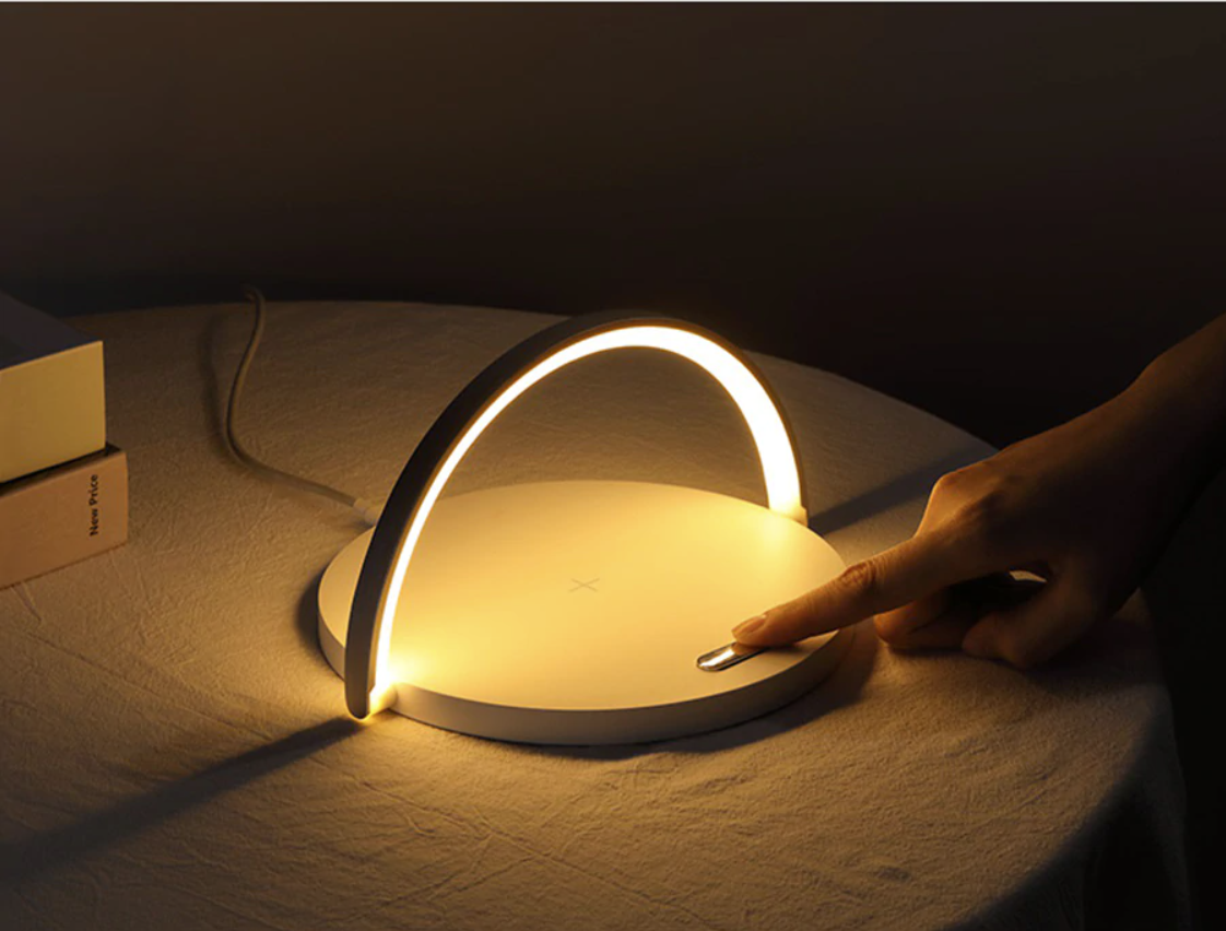 Brehn | Bowlight Design | Atmosphärisches 3-in-1 Nachtlicht mit kabelloser Ladung