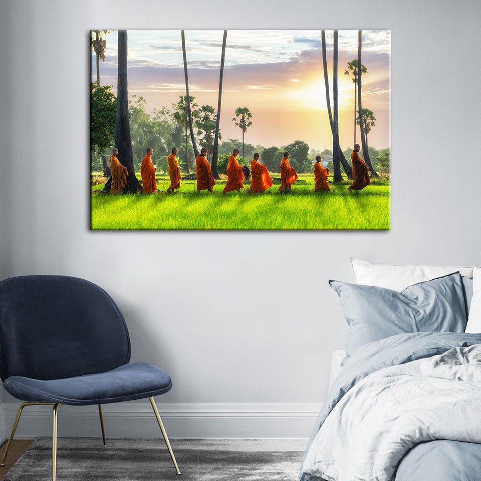 Morgen Spaziergang - Leinwand Wandkunst Malerei