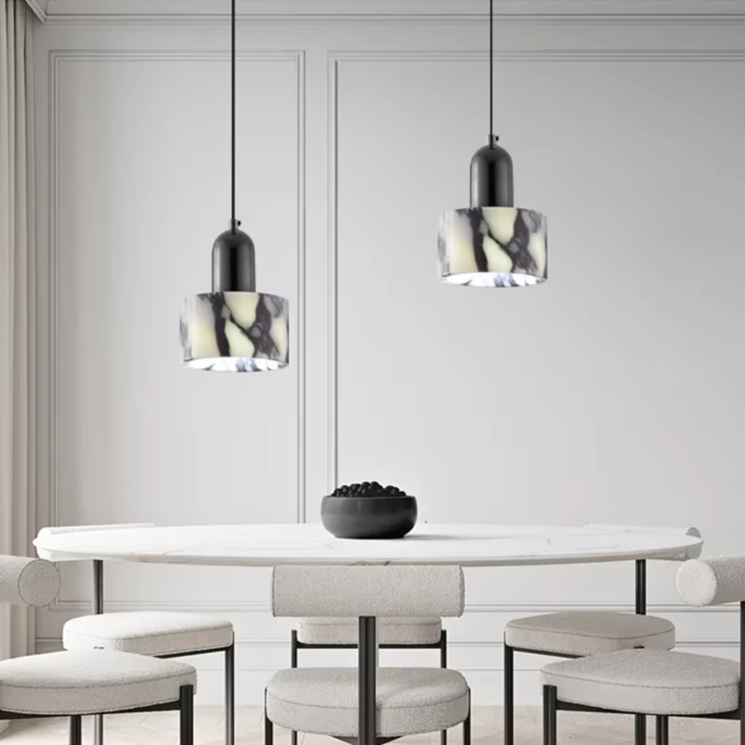 Brehn | Luxus Schwarze Marmor Design Pendelleuchte