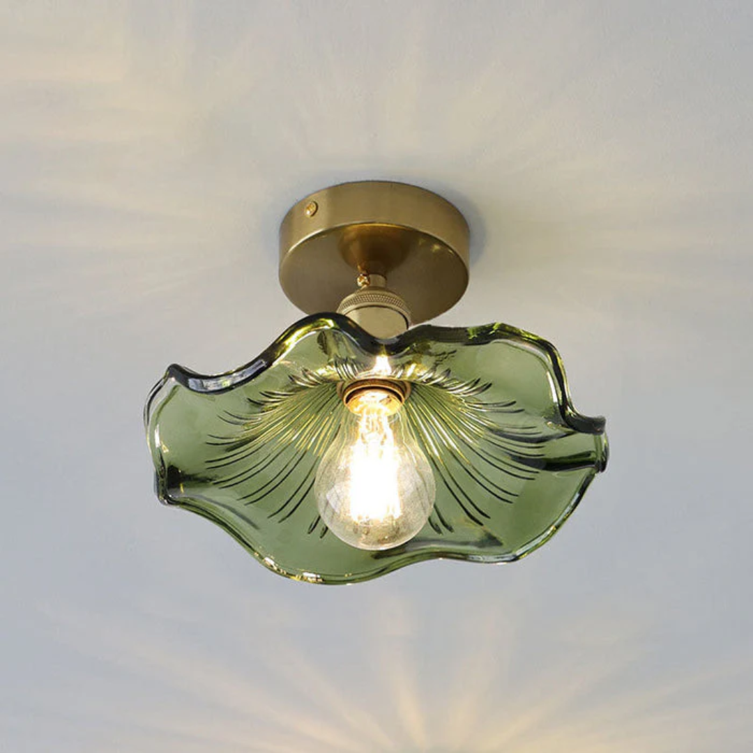 Brehn | Glas Hibiskus Deckenlampe