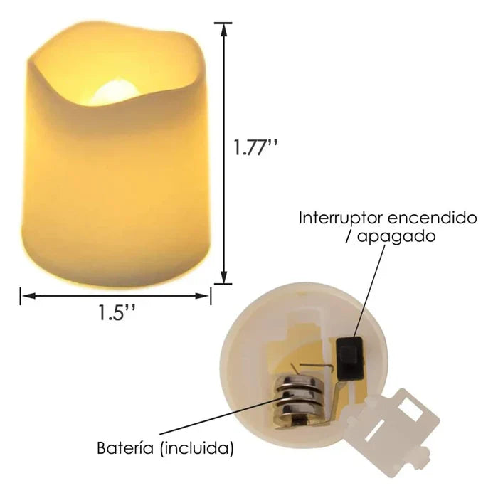 Set von 24 LED flammenlosen Kerzen - GlowFlicker | Brehn
