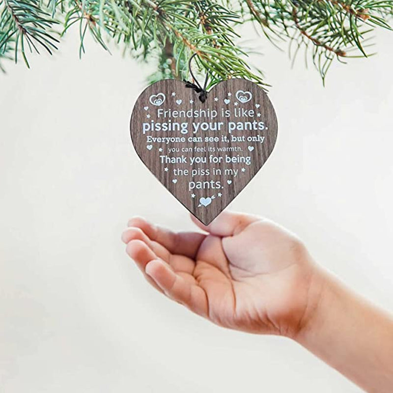 Brehn | Freundschaft Holz Anhänger Weihnachtsbaum Dekor