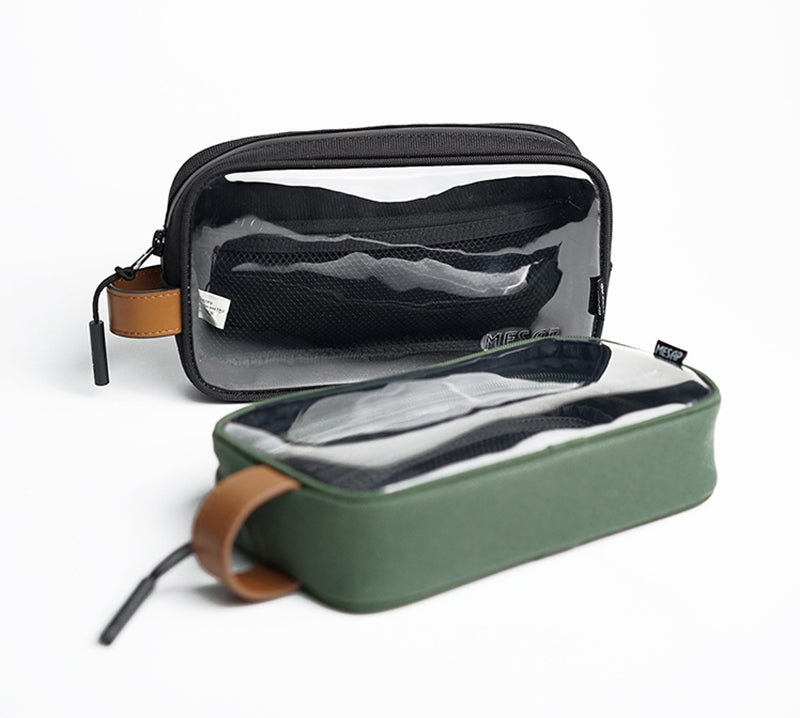 Brehn | Wasserdichte tragbare Reisetasche mit mehreren Fächern und großem Fassungsvermögen für Kosmetika, Make-up-Pinsel, Toilettenartikel, Schmuck und digitale Zubehörteile