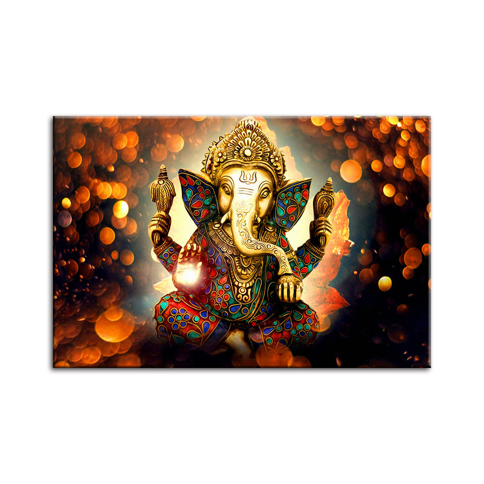 Hindu Lord Ganesha - Leinwand Wandkunst Malerei