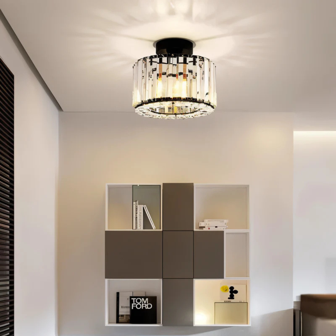 Brehn | Luxuriöse Kristall-Deckenlampe | Strahlende Deckenbeleuchtung