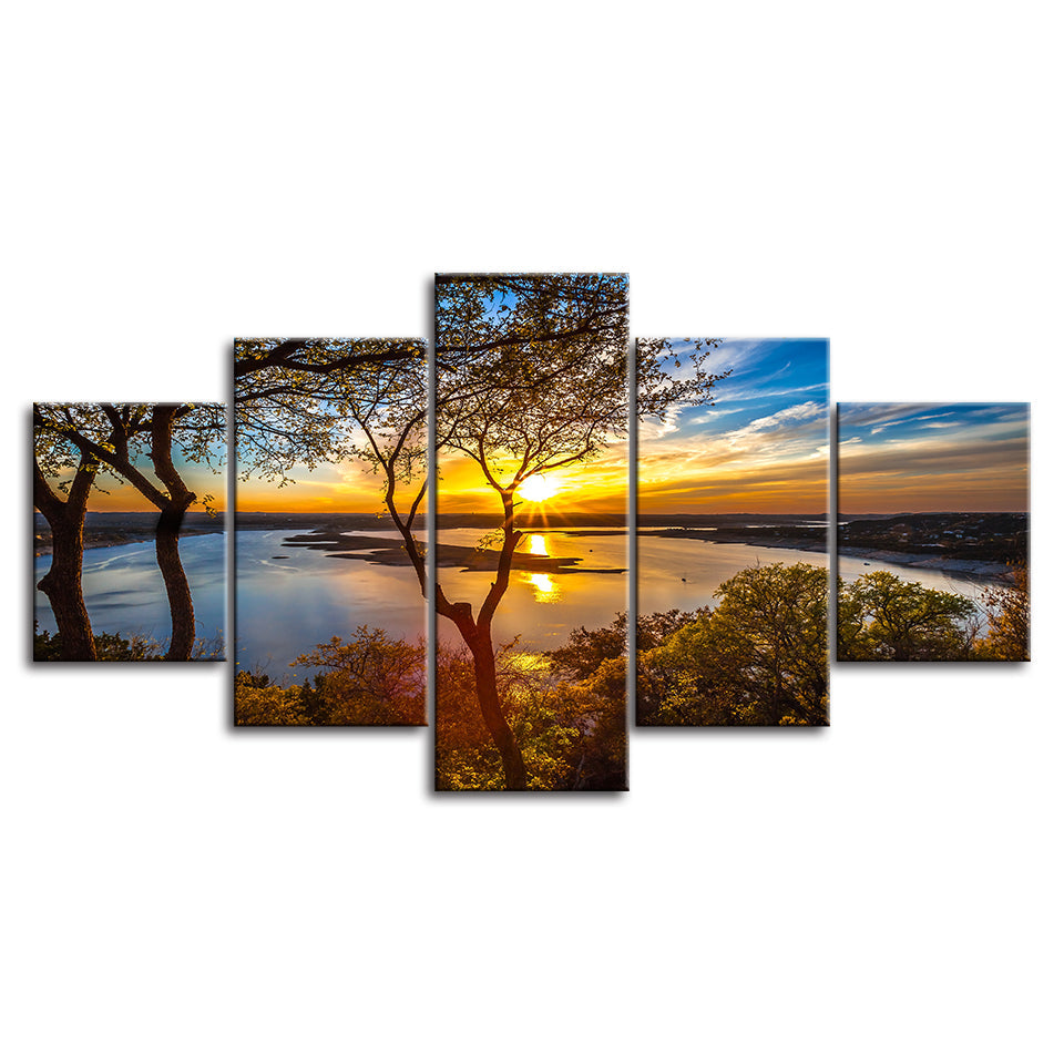 Warme Landschaft – Leinwandbild