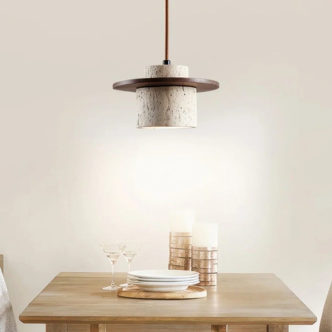 Brehn | Luxus Travertin Design Pendelleuchte