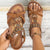 Zeyla – Boho Strass Schmetterling Flache Sandalen