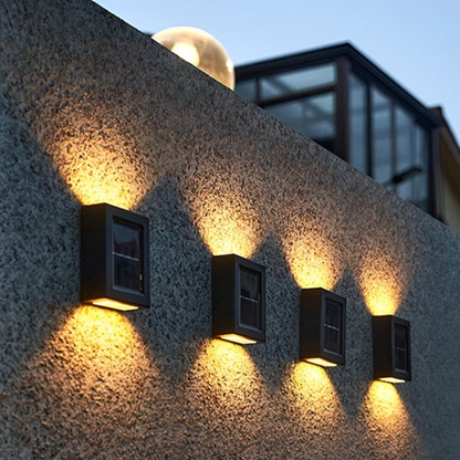 Solarbetriebene LED-Außenwandleuchte für Energieeffizienz