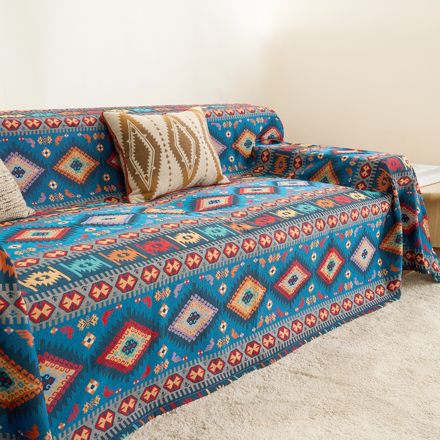 Azure Boho Chic Sofa Bezug - Modern, Stylisch & Langlebig Sofa Schutz | Brehn