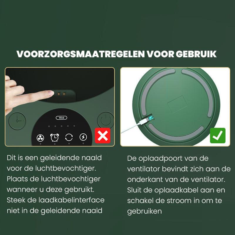 Portae Rechargeae Teleskope-Ventilator mit geräuscharmem Design und einstellbarer Höhe