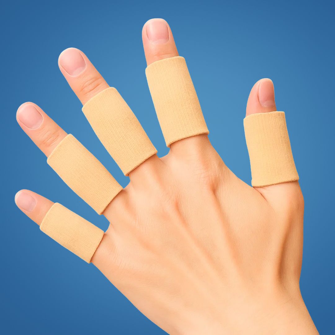 FlexiGuard | Finger Schutzärmel – Verletzungsprävention – Atmungsaktive, enganliegende Passform – Hält Wunden und Verbände an Ort und Stelle – Sport- und Alltagskomfort Brehn