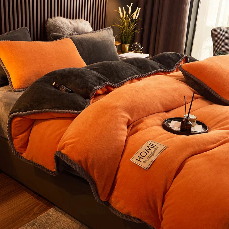 Brehn | Luxuriöses Samt-Fleece Bettbezug-Set - PlushHaven