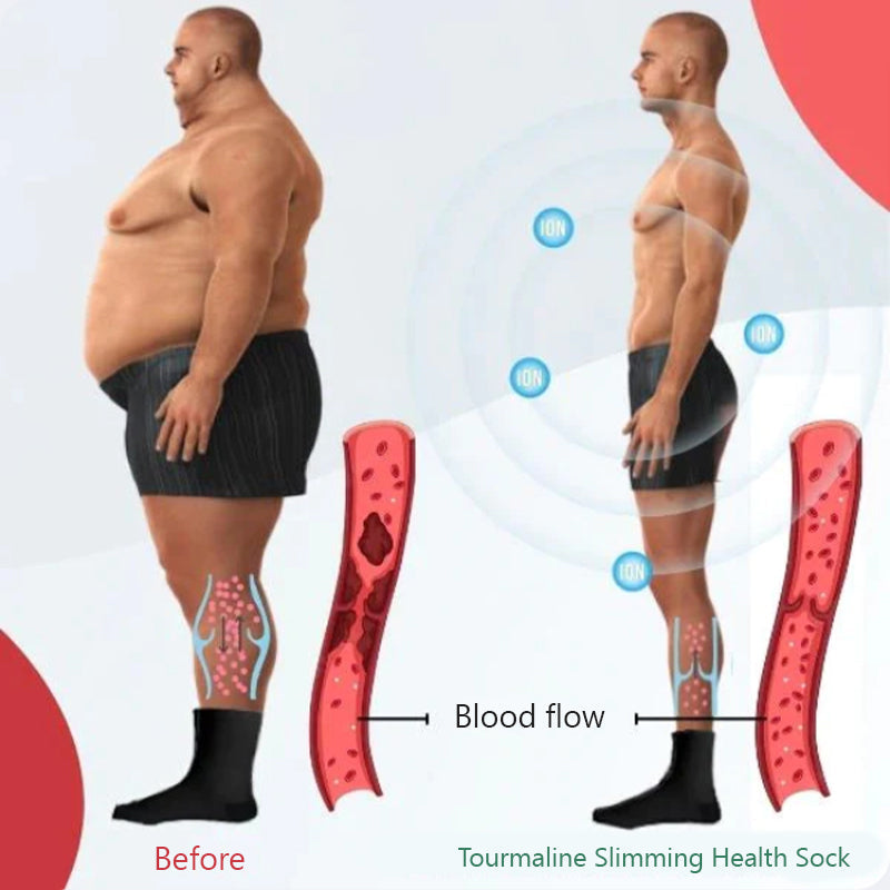 Selbstwärmende Fitness-Socken mit Turmalin-Akupressurfunktion
