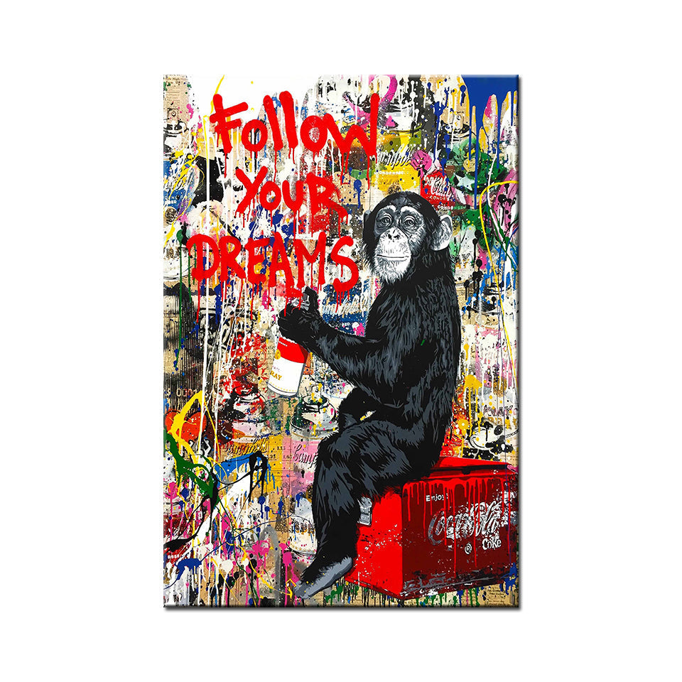 Folge Deinen Träumen - Leinwand Wandkunst Gemälde
