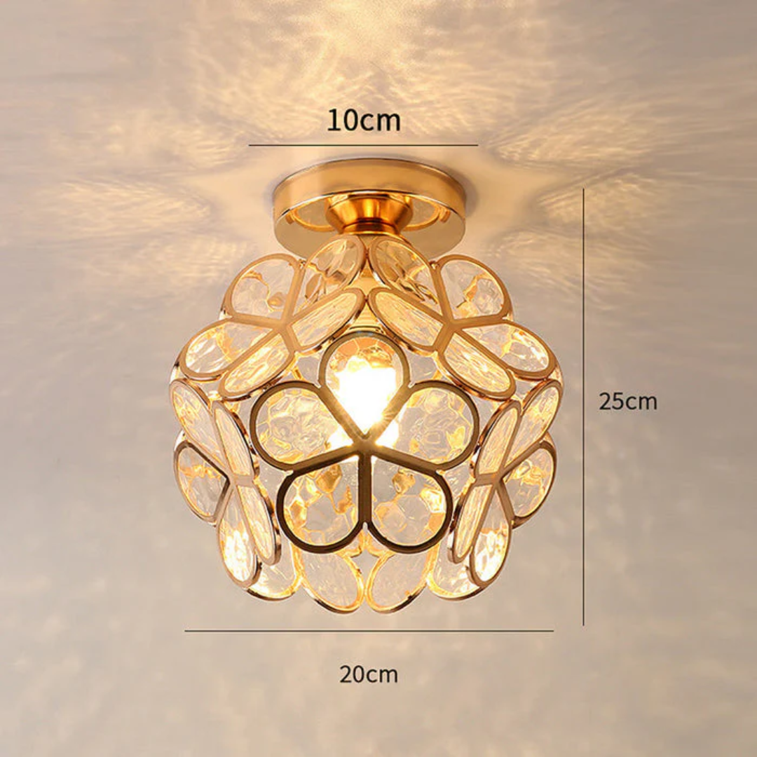 Brehn | Luxus Glas Blumen Deckenleuchte