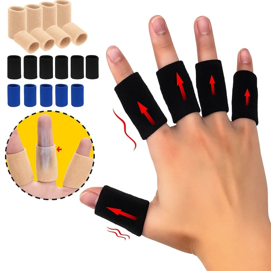 FlexiGuard | Finger Schutzärmel – Verletzungsprävention – Atmungsaktive, enganliegende Passform – Hält Wunden und Verbände an Ort und Stelle – Sport- und Alltagskomfort Brehn